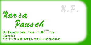 maria pausch business card